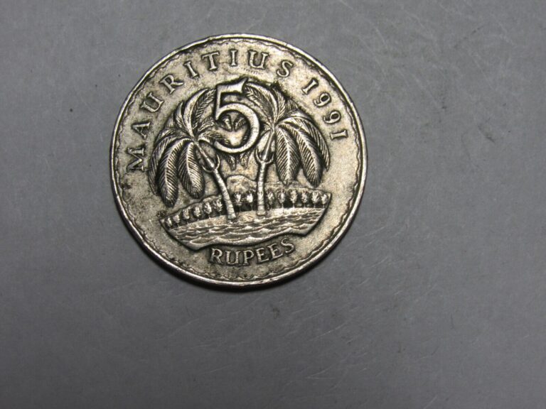 Read more about the article Mauritius Coin – 1991 5 Rubles – Circulated  spots  scratches  rim dings