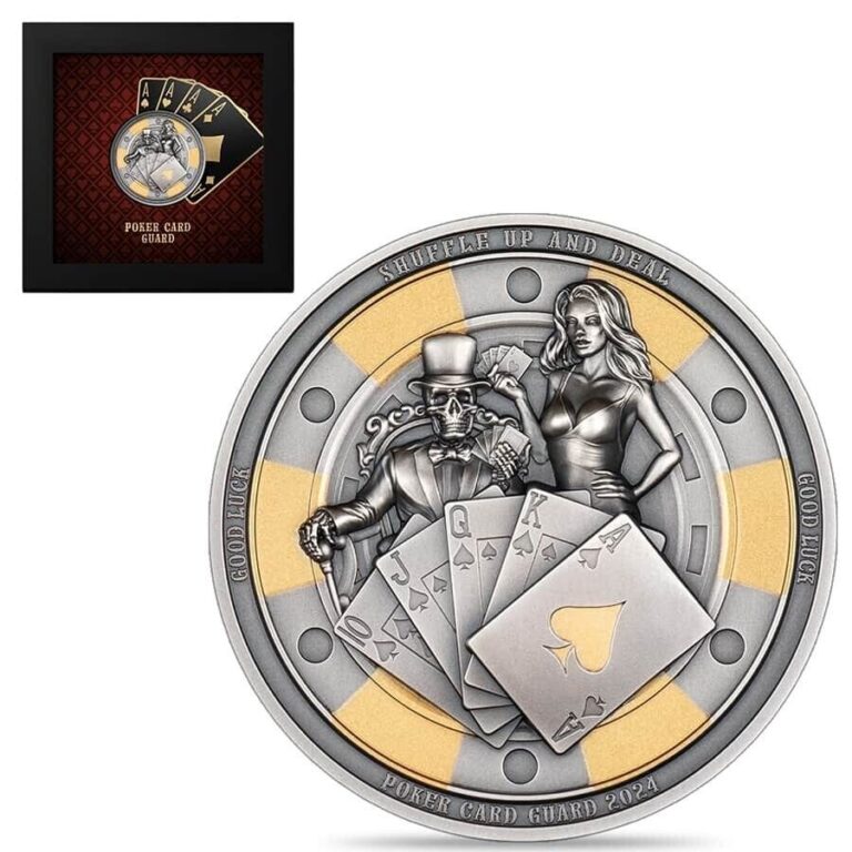Read more about the article 2024 Palau 1 oz Silver Poker Card Guard Coin .9999 Fine