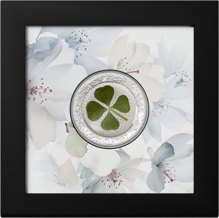 Read more about the article OUNCE OF LUCK Four Leaf Clover 1 Oz Silver Coin $5 Palau 2024