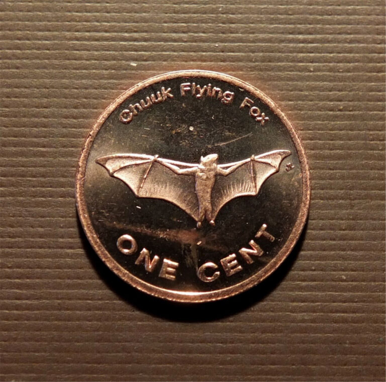 Read more about the article MICRONESIA – 2012 -1 CENT  FANTASY COIN-FLYING FOX   BU-P/L   N#37782   HMK