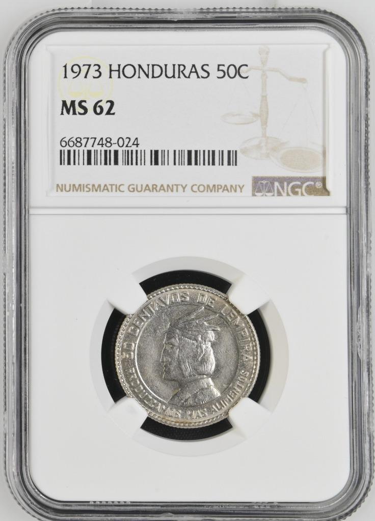 Read more about the article Honduras 50 Centavos 1973 NGC MS 62