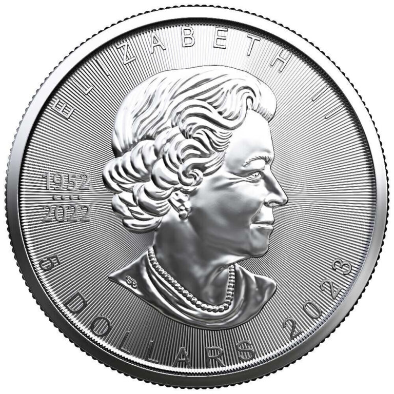 Read more about the article 2023 $5 Silver Canadian Maple Leaf 1 oz BU