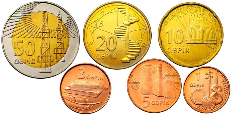 Read more about the article AZERBAIJAN 6 COINS SET 1 – 50 qəpik QAPIK BIMETAL BI-METALLIC 2006 UNC