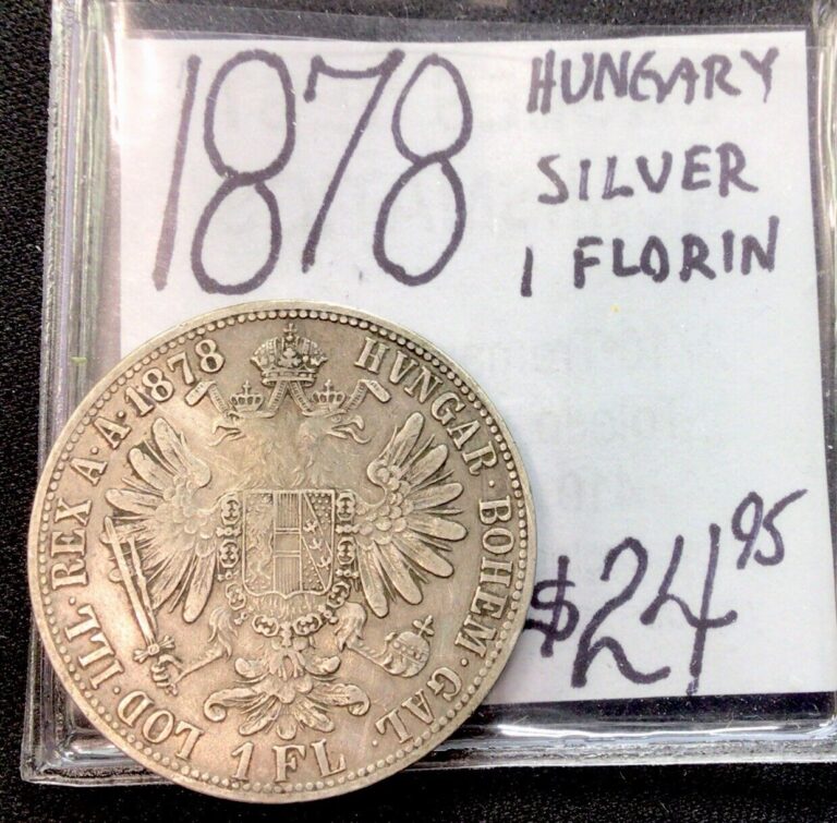 Read more about the article 1878 Hungary Silver 1 Florin. ENN Coins