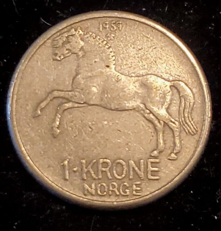 Read more about the article 1959 Norway Coin 1 krone Horse Stallion Farm Animal Wildlife