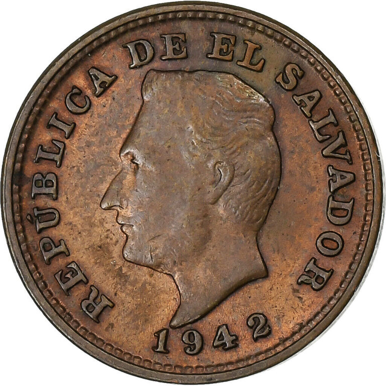 Read more about the article [#224544] El Salvador  Centavo  1942  Bronze  AU  KM:135.1