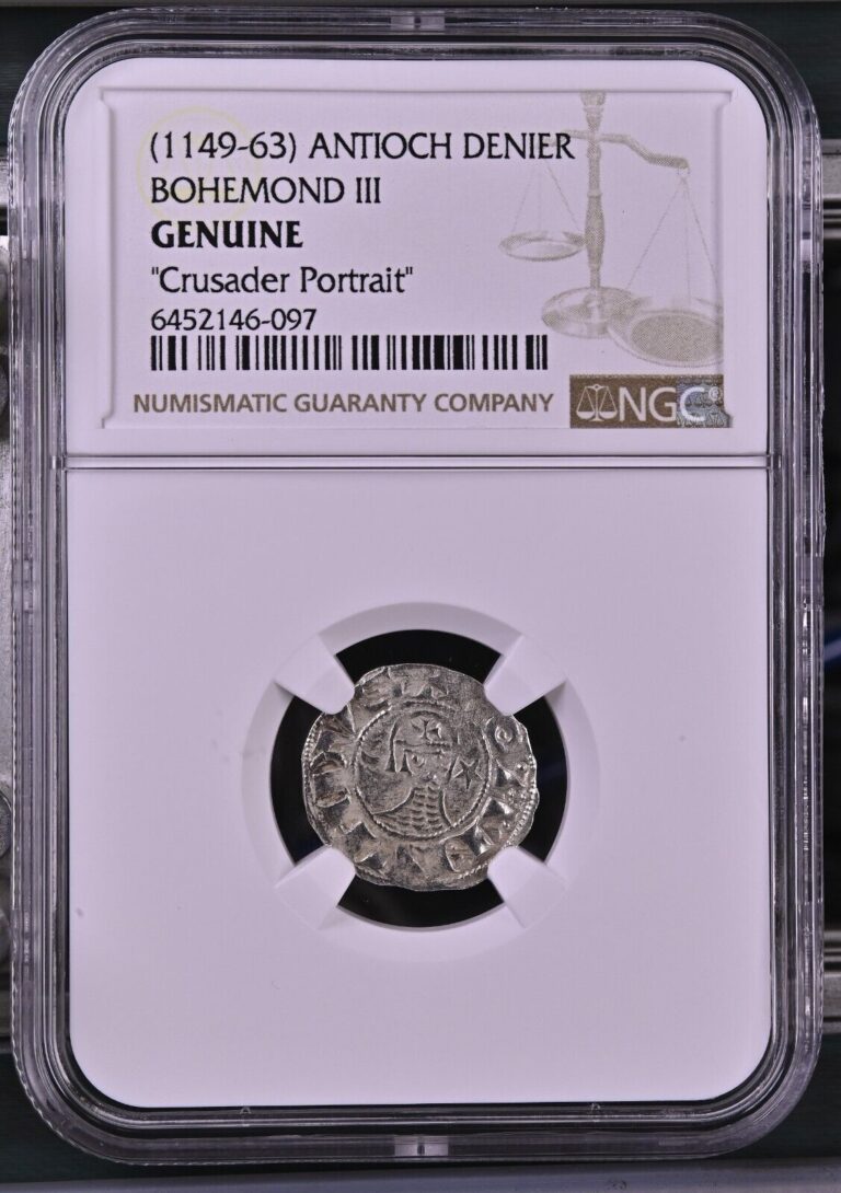 Read more about the article NGC GENUINE Silver Denier of Bohemond III  PRINICIPALITY OF ANTIOCH – CRUSADES