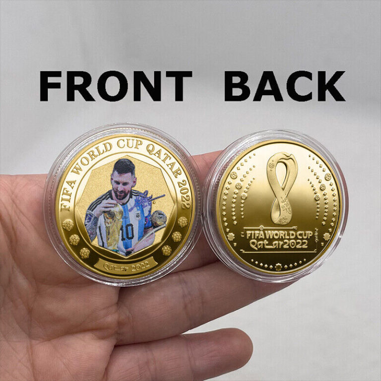 Read more about the article 1pcs Qatar 2022 World-Cup Lionel Messi Gold Coin For Football Fan Gift