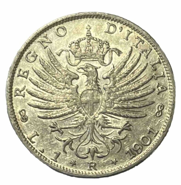 Read more about the article 1901-R ITALY 🇮🇹 1 Lira Coin ~ Antique Italian Silver ~ AU Details ~ RARE!!