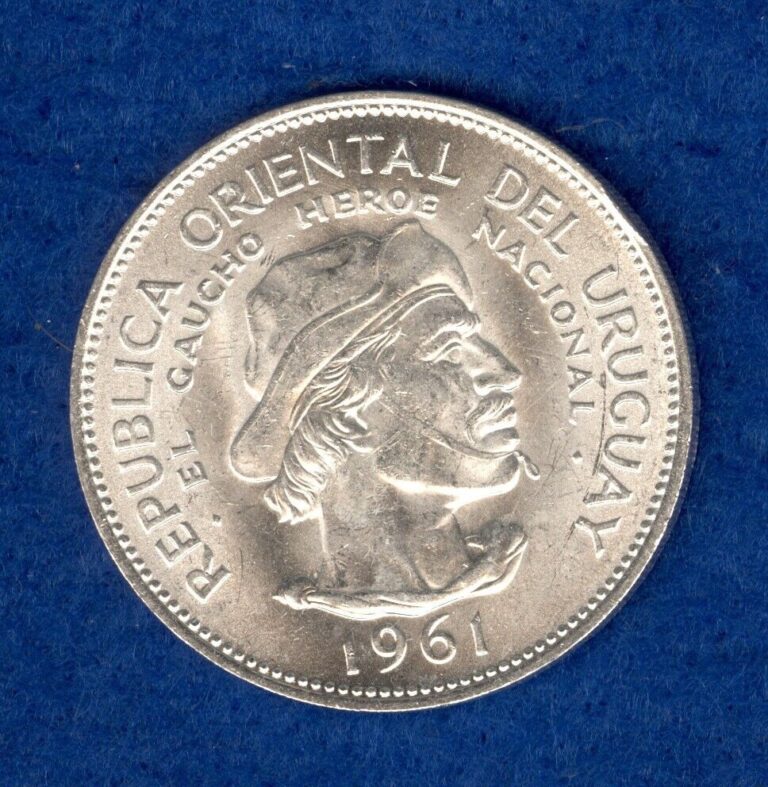 Read more about the article 1961 Uncirculated Uruguay Silver 10 Pesos Coin KM#43