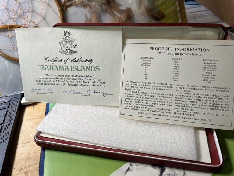 Read more about the article BARGAIN ALERT! Bahamas 1972 Franklin Mint 9-Coin Proof Set Box andamp; COA