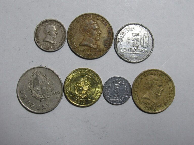 Read more about the article Lot of 7 Different Uruguay Coins – 1953 to 2012 – Circulated