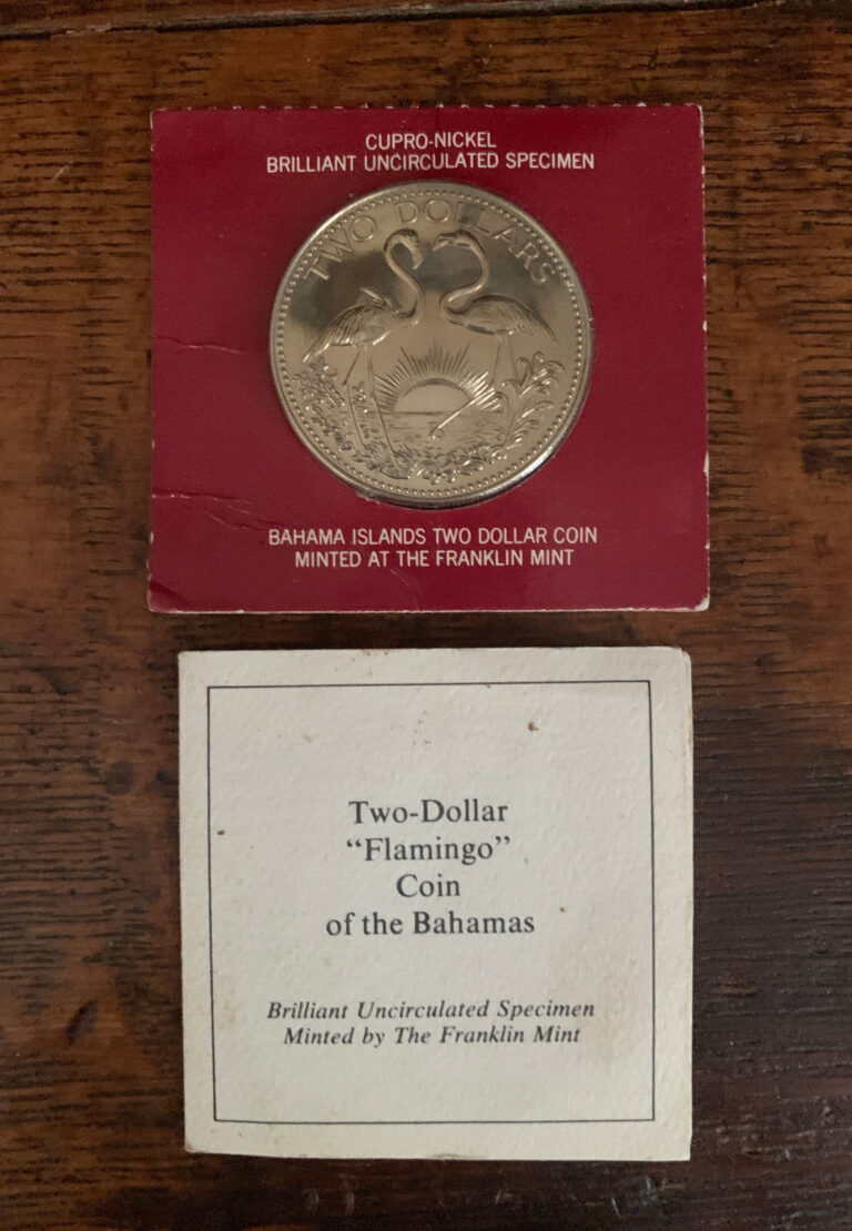 Read more about the article 1977 Two-Dollar Flamingo Coin  w/Certificate – Bahamas