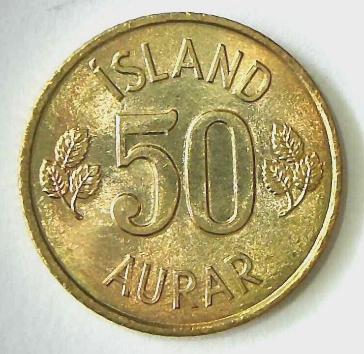 Read more about the article 1974 Iceland Coin 50 aurar Leaves of Pubescent Birch