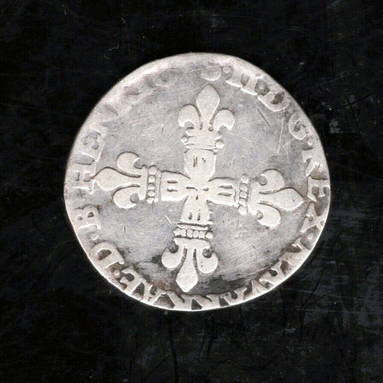 Read more about the article FRANCE – BEAUTIFUL HISTORICAL HENRI III SILVER 1/4 ECU  1587