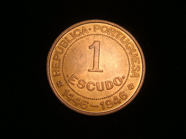 Read more about the article GUINEA-BISSAU. 500th Anniv of Discovery. 1 ESCUDO 1946. KM 7. Free U.S. shipping