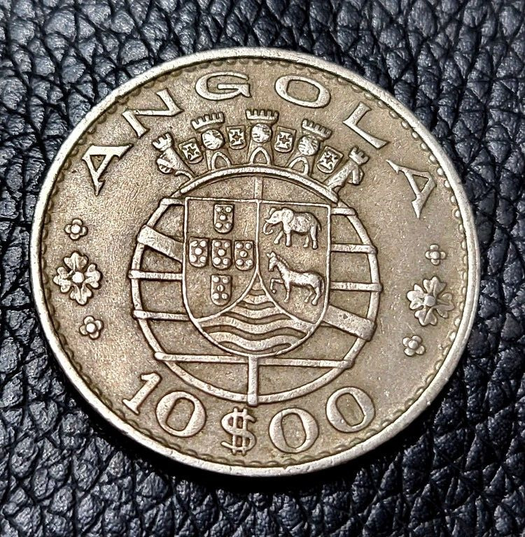 Read more about the article 1970 Angola Overseas province of Portugual  10  Escudos Coin