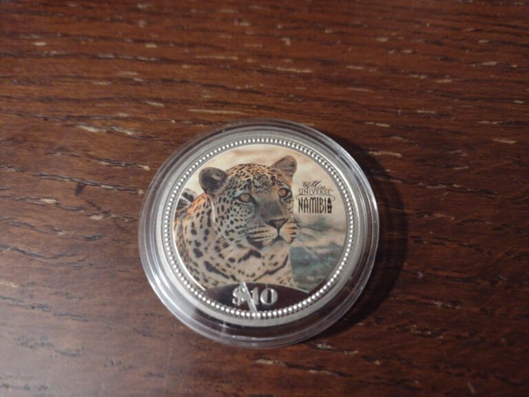 Read more about the article 1995 Namibia Leopard 10 Dollars .925 Silver Coin  Proof