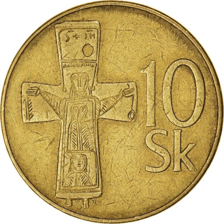 Read more about the article Slovakia 10 Korun Coin | Cross | 1993 – 2008