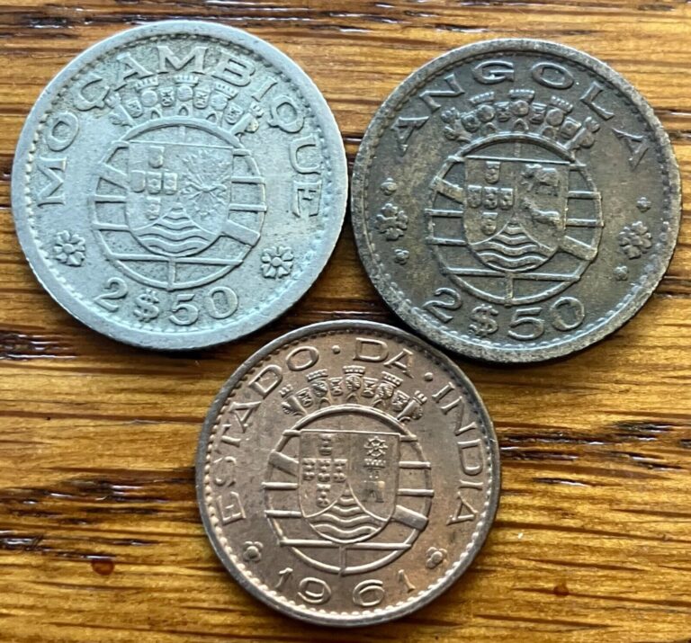 Read more about the article Vintage Portuguese Colonial Coins: Angola  India  Mozambique