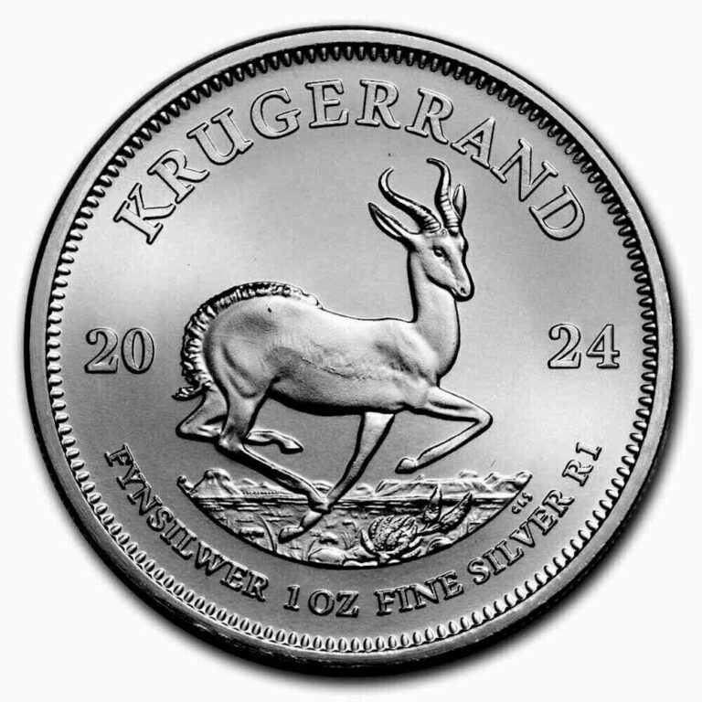 Read more about the article 2024 South Africa 1 oz 999 Fine Silver Krugerrand Coin BU – In Stock