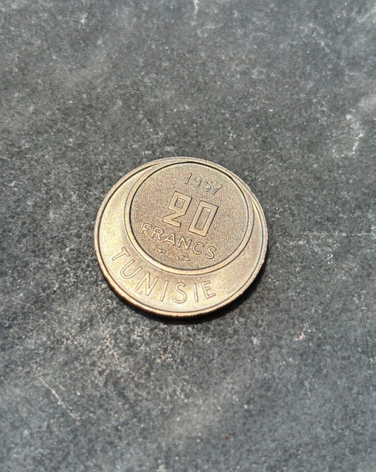 Read more about the article 1957 Tunisia 5 Francs Coin