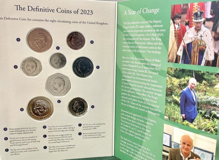 Read more about the article 2023 GB King Charles III Definitives B/U 8-Coin Set Nature Themed Royal Mint