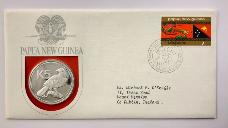 Read more about the article Proof 1975 Papua New Guinea 5 Kina Silver Coin KM# 7 First Day Cover FDC FF787