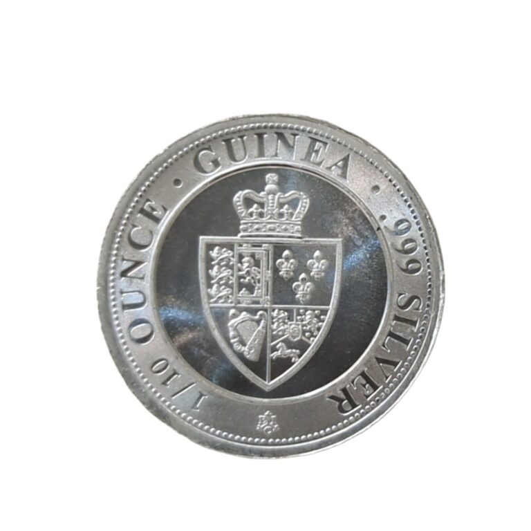 Read more about the article 2022 1/10th oz St. Helena Silver Spade Guinea Shield Coin BU