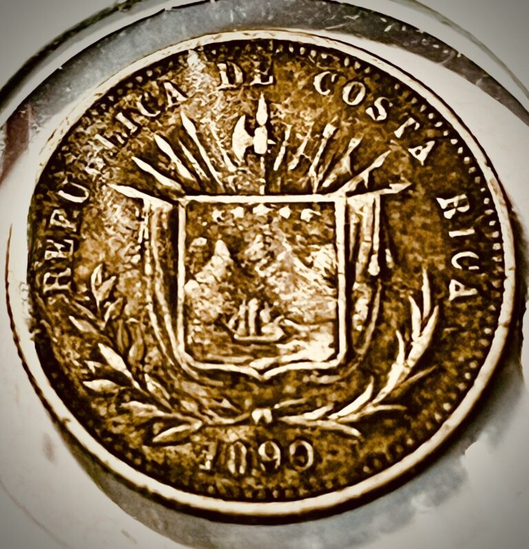 Read more about the article Costa Rica 5 centavos 1890 HEATON SHARP grade!!! FREE SHIPPING