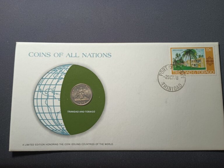 Read more about the article Trinidad and Tobago Coins Of All Nations With Postmark Stamp Card