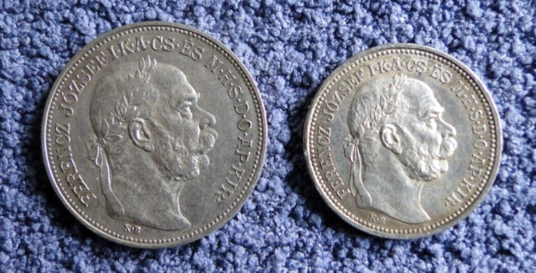 Read more about the article HUNGARY 1912 2 KORONA AND 1915 1 KORONA COINS