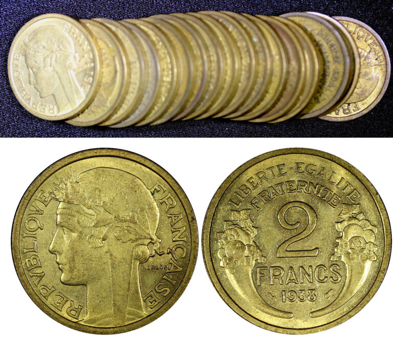 Read more about the article France Aluminum-Bronze 1938 2 Francs KM# 886 RANDOM PICK (1 Coin) (170)