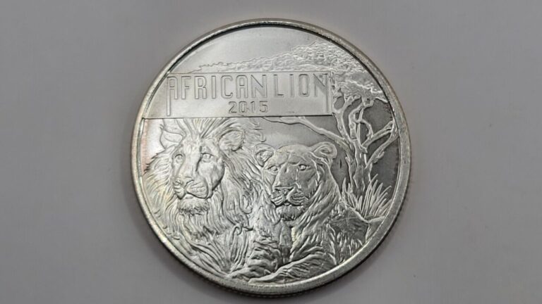 Read more about the article 2015 Burundi 5000 Francs Silver Coin – African Lion; 1oz. Bullion – KM#37