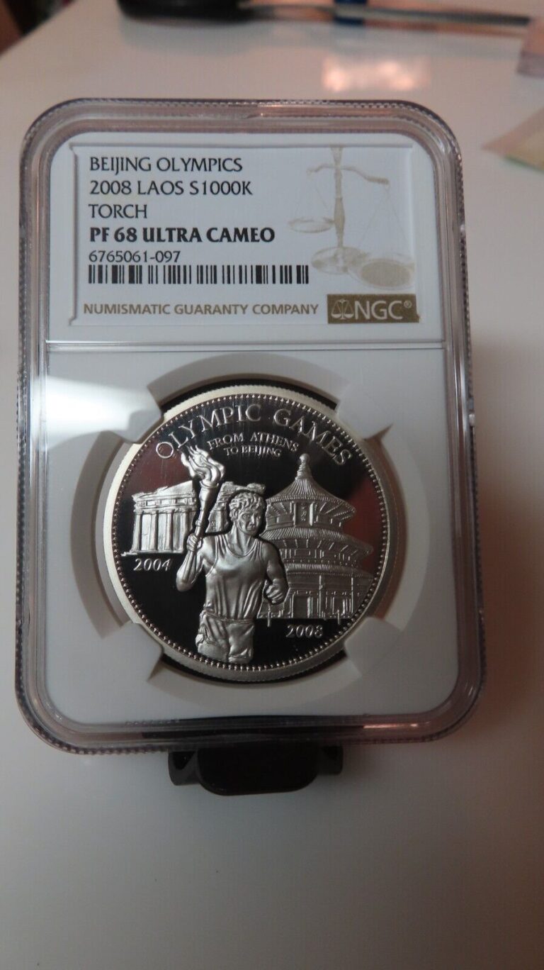 Read more about the article 2008 Laos Beijing Olympics Olympic Torch 1000 kip silver coin