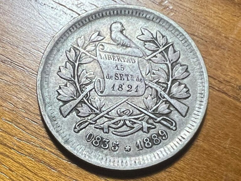 Read more about the article T2: Guatemala 1889 Silver 25 Centavos. Nice Quality Coin. Free Shipping in U.S.