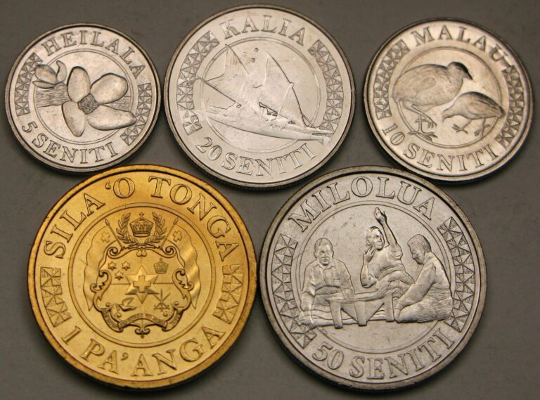 Read more about the article TONGA 5 Seniti / 1 Paanga 2015 – Lot of 5 Coins – UNC *