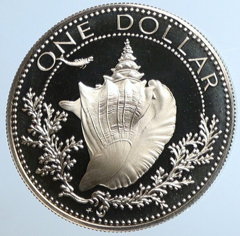 Read more about the article 1974 BAHAMAS – 1 DOLLAR – CONCH SHEL – .5 Oz PROOF STERLING SILVER – BEAUTY!