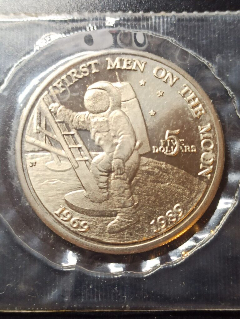 Read more about the article 1989 MARSHALL ISLANDS $ 5 Dollars  First Men On The Moon Coin