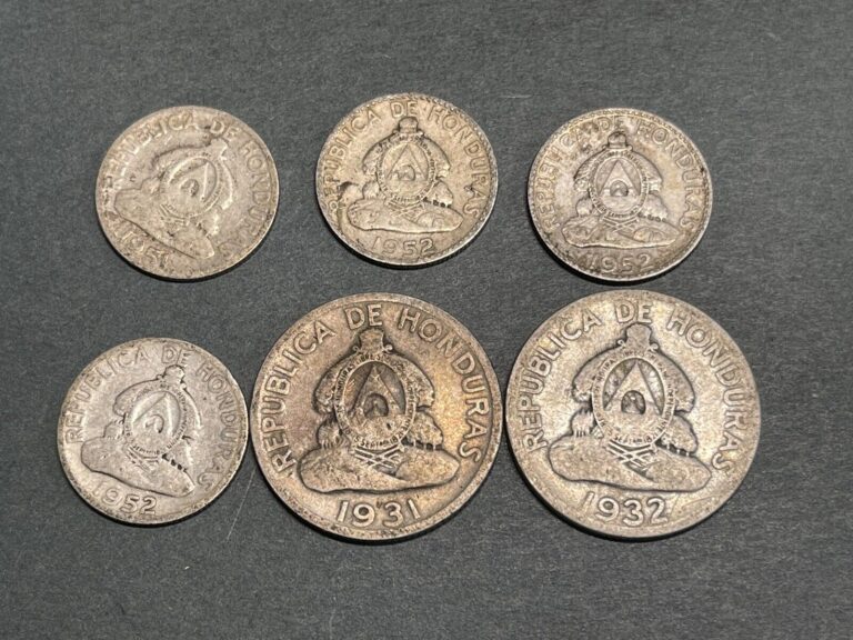 Read more about the article Honduras 6 Silver Coins Lot High Value