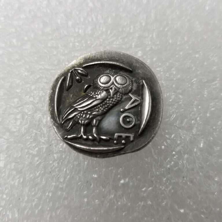 Read more about the article hot! Ancient Greece Commemorative Silver Plated Coin Athenian Owl Tetradrachm AA