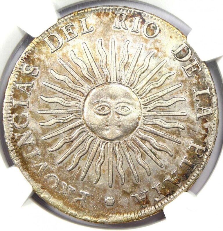 Read more about the article 1813 Argentina 8 Reales Sun Coin 8R – Certified NGC AU Details – Rare!