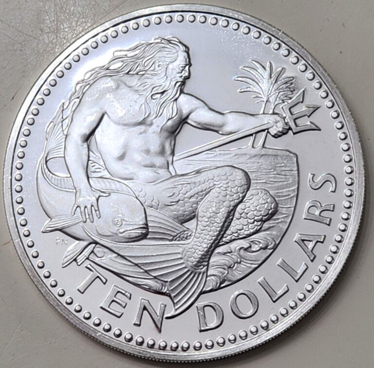 Read more about the article 1974 Barbados $10 Coin  37.9 grams .925 silver  ASW = 1.127 troy ounce