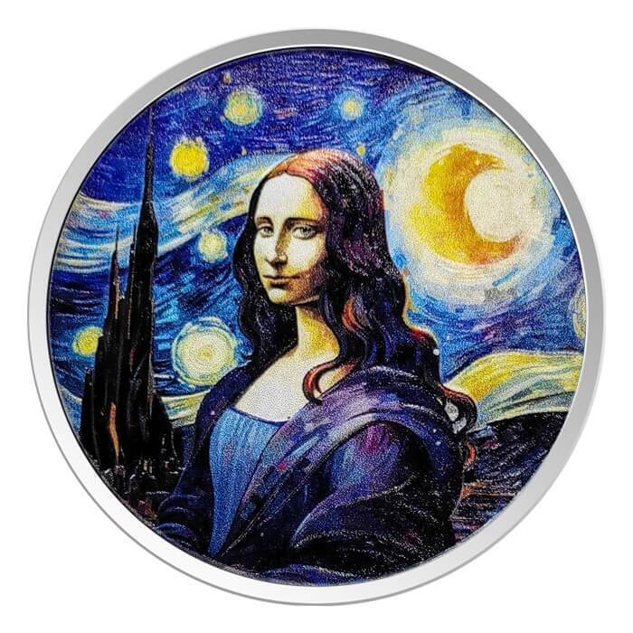 Read more about the article 2024 Fiji Mona Lisa x Van Gogh 1 oz Silver Colorized Proof-Like Coin