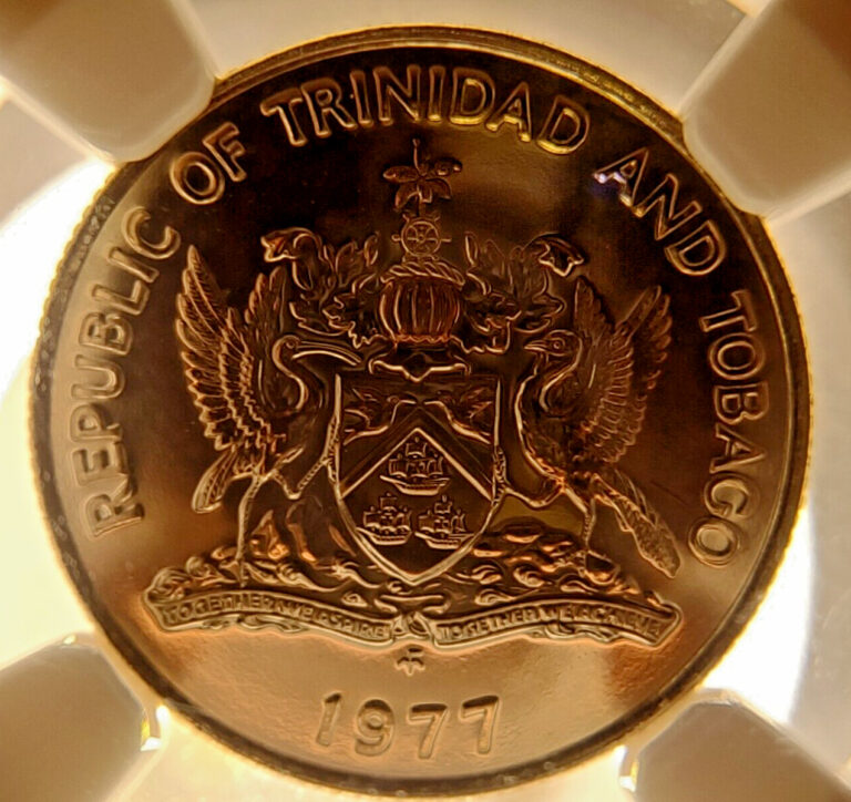 Read more about the article 1977FM (U) Trinidad 10 Cents NGC MS 68 DPL  Extremely Low Mintage 633!