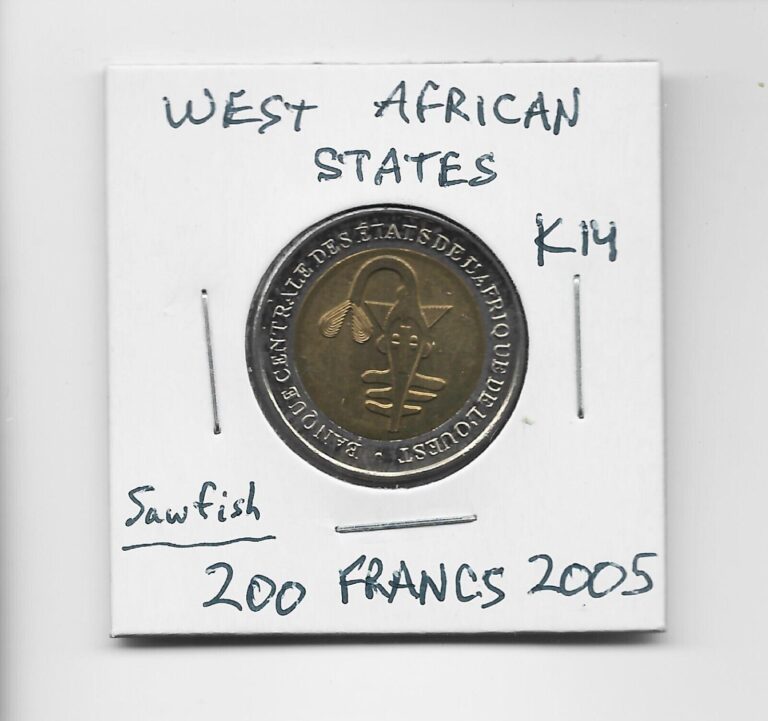 Read more about the article West African States 200 Francs 2005 K14 Sawfish Bimetal Coin Royal Mint UK