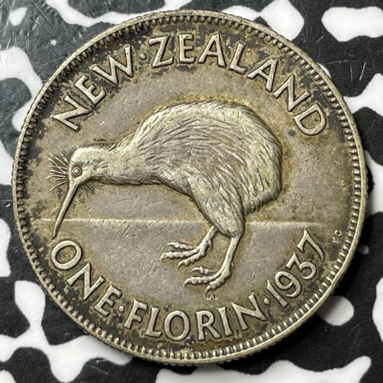 Read more about the article 1937 New Zealand 1 Florin Lot#D7972 Silver!