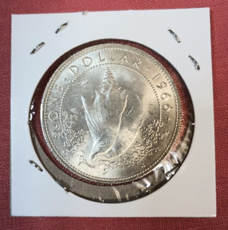 Read more about the article 1966 Bahama Islands 1 Dollar .800 Silver Coin ASW 0.4666oz Unc.