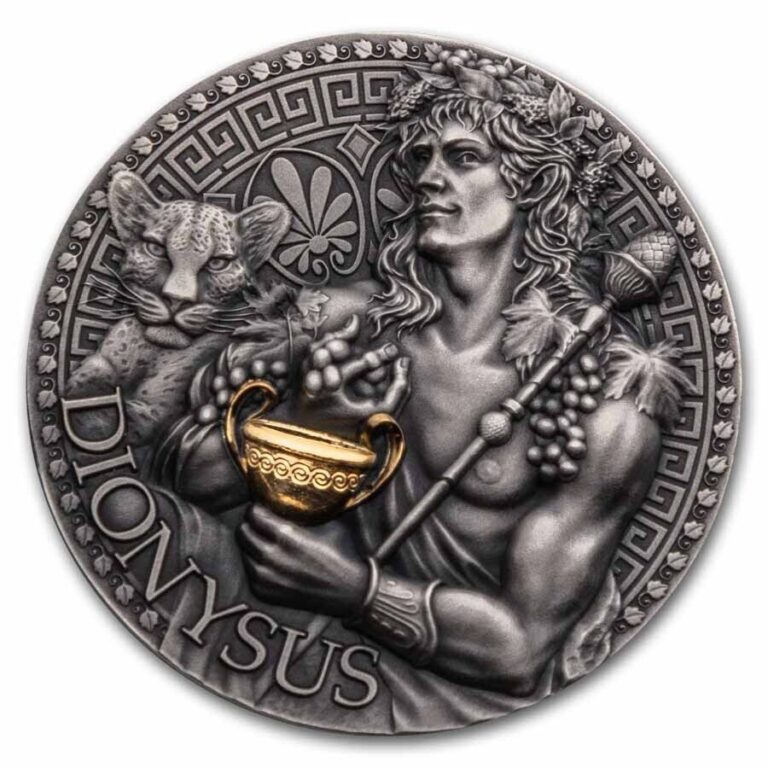 Read more about the article 2024 Republic of Cameroon 1 oz Silver Greek Mythology; Dionysus