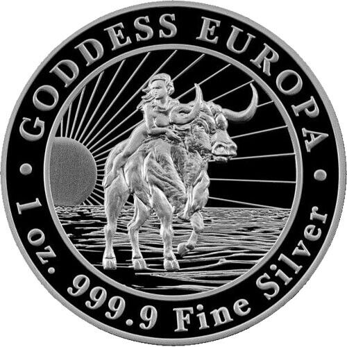 Read more about the article 2023 1 oz Republic of Chad Goddess Europa Silver Coin (BU)